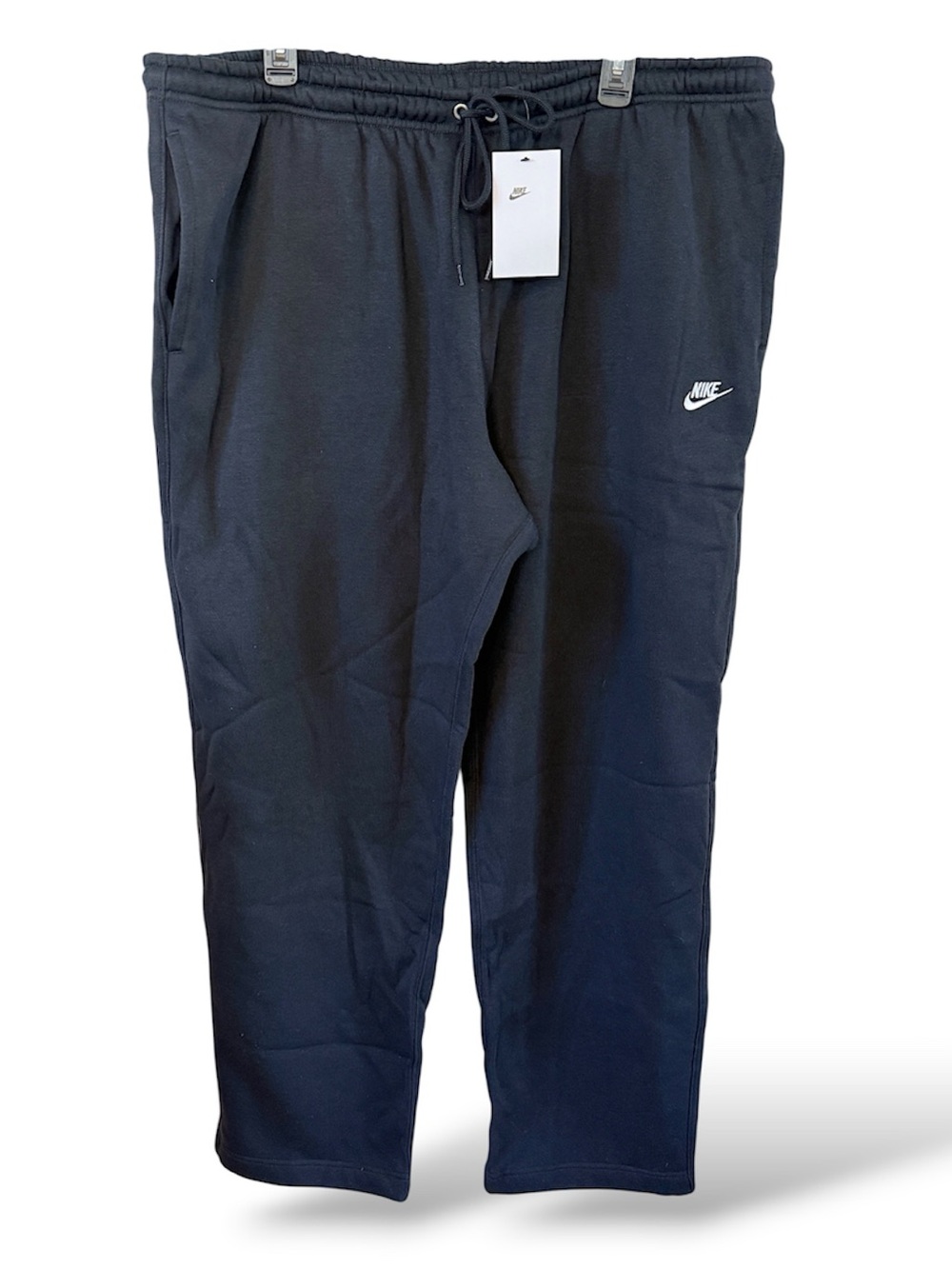 Nike Men’s Open Hem Fleece Pocket Sweatpants, Black, Size XXL - Picture 2 of 16